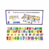 Tablero  logarítmico de madera, números y abecedario, rompecabezas educativo de cálculo temprano.