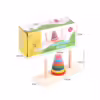 Torre de madera de Hanói, puzle de juguete para niños.